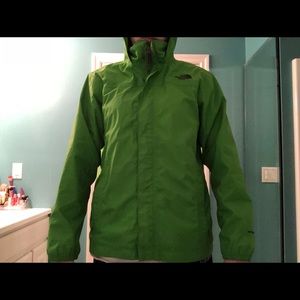 Bright Green North face Windbreaker